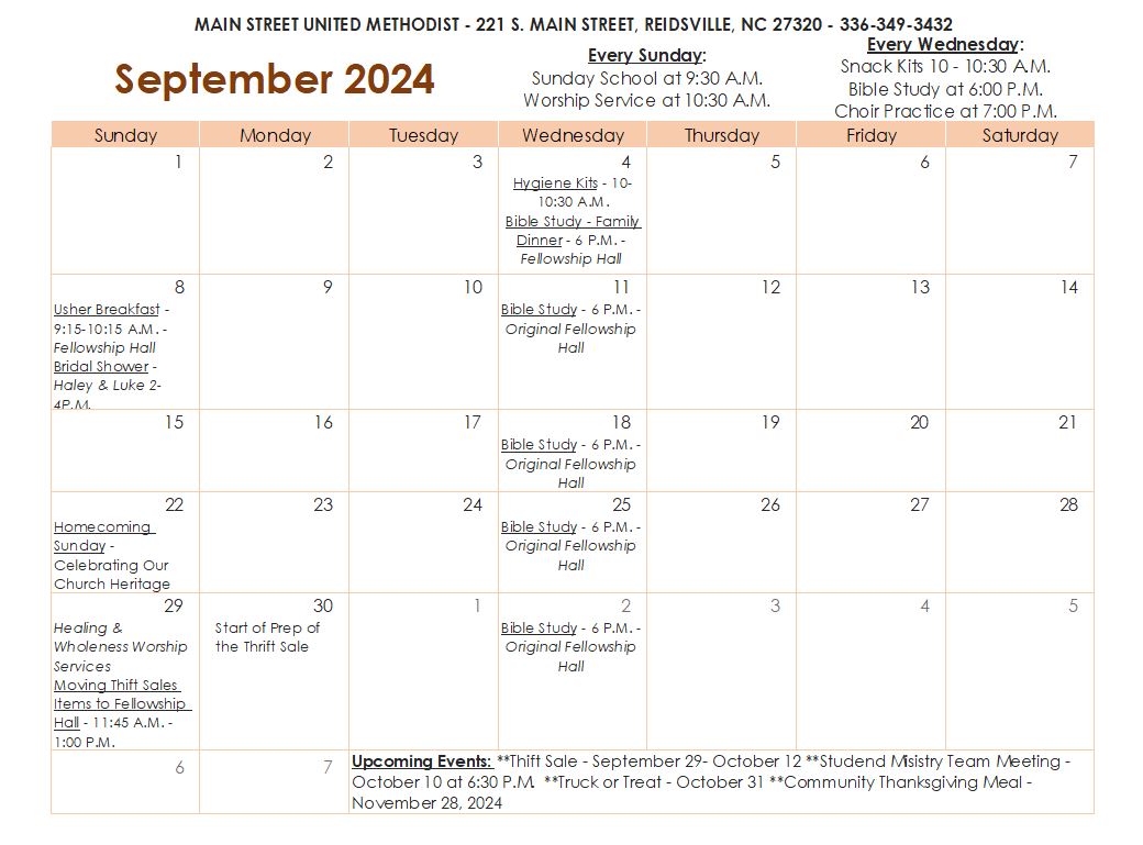 September 2024 Calendar